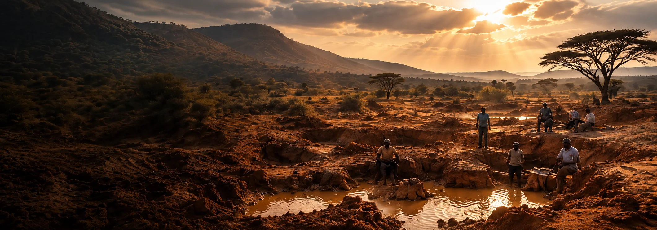 An East African artisanal gemstone mining landscape