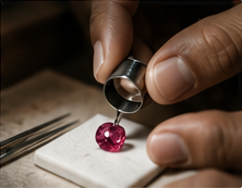 A gemstone selected by an expert