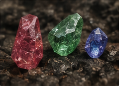 Rough East African gemstones