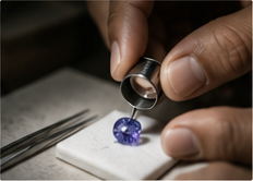 A gemstone selected by an expert