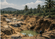 Sri Lankan gemstone mining area