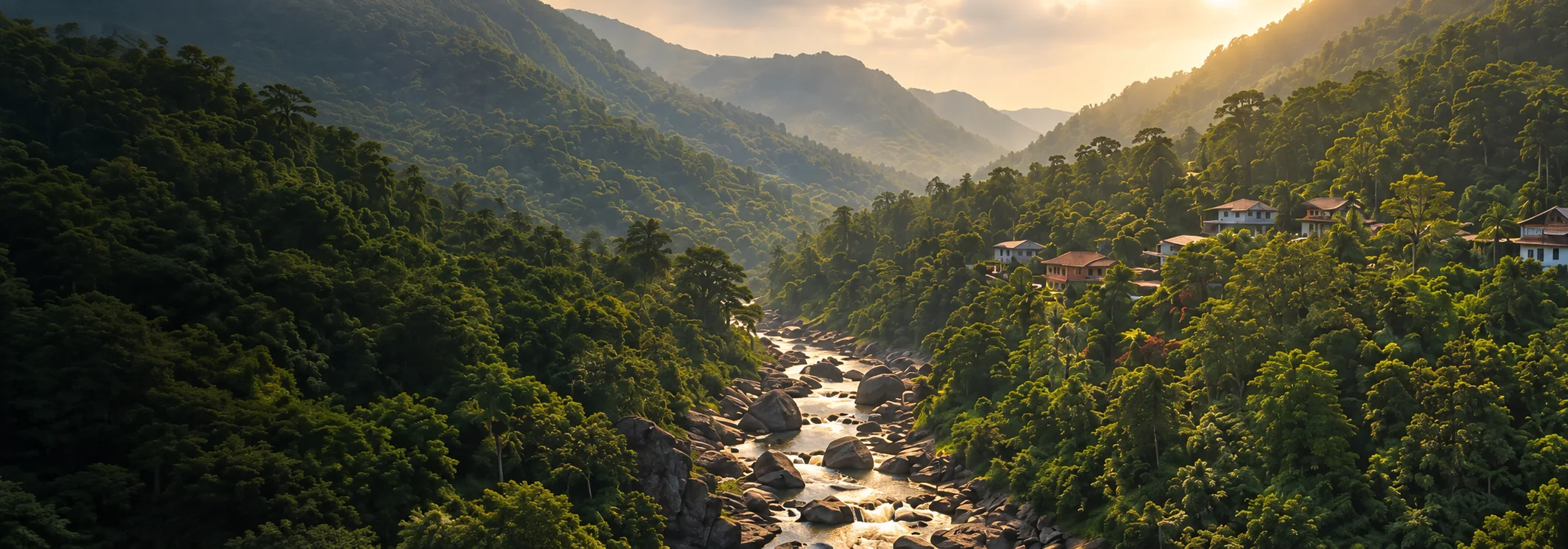 A river valley in Sri Lanka